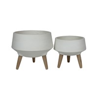 2 Set Ring Pot White- Legs