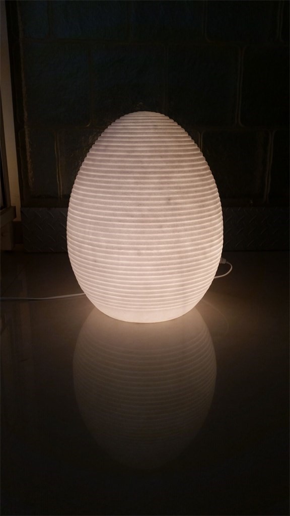 Ribbed Egg Lamp