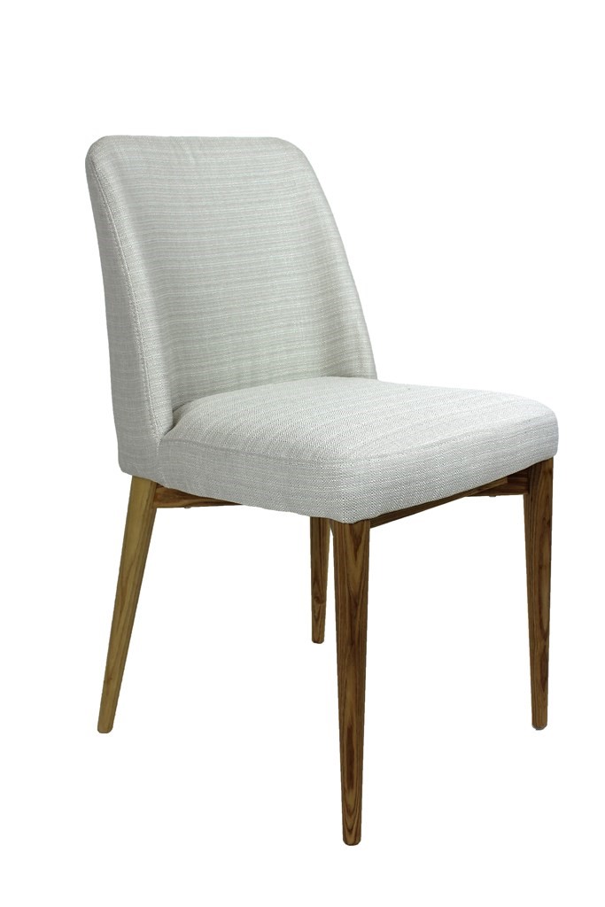 Modern Chair Fabric Wood Leg
