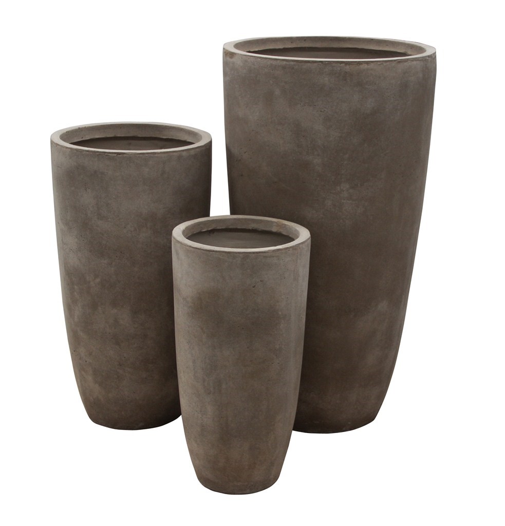 3 Set Tapered Cylinder Pots Sand
