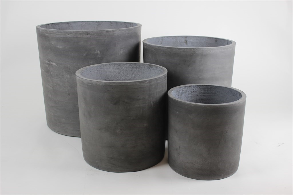4 Set Cylinder Dark Grey