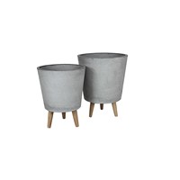 Set 2 Tapered Light Grey - with Legs