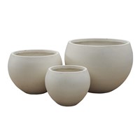 3 Set Round Pots Cream
