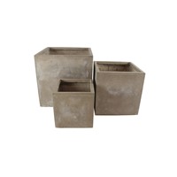 3 Set Cube Pots Sand