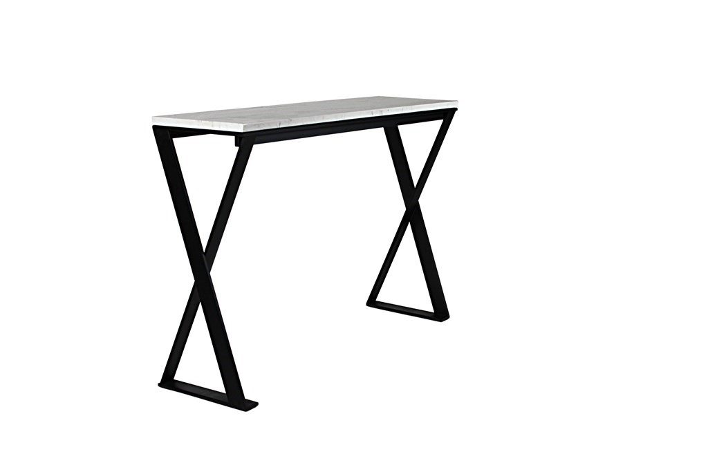 Lyn Console Black Marble-White
