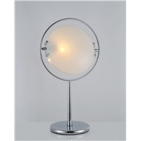 Table Lamp Chrome / White Glass